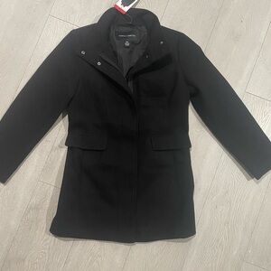Vince Camuto Classic Black Pea Coat Sz M